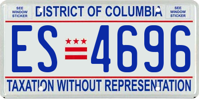 DC license plate ES4696