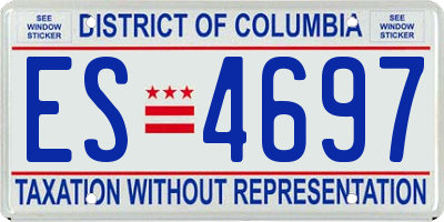 DC license plate ES4697