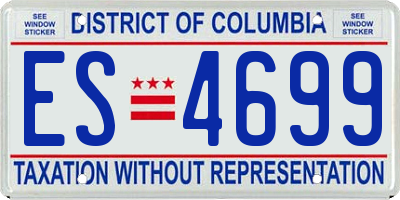 DC license plate ES4699