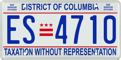 DC license plate ES4710