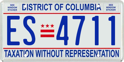 DC license plate ES4711