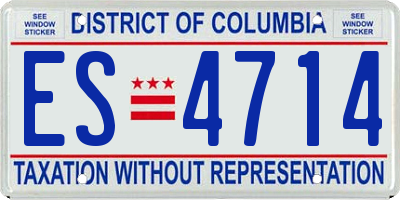 DC license plate ES4714