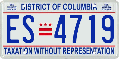 DC license plate ES4719