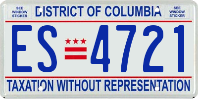 DC license plate ES4721