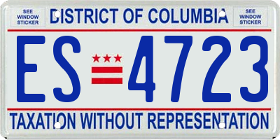 DC license plate ES4723