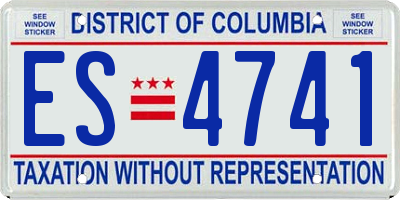 DC license plate ES4741