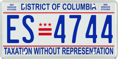 DC license plate ES4744