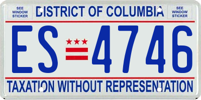 DC license plate ES4746