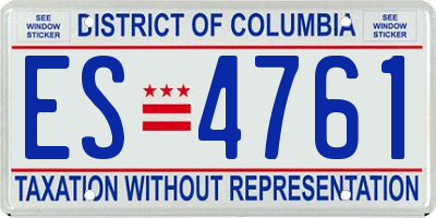 DC license plate ES4761