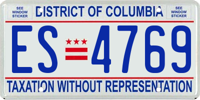 DC license plate ES4769