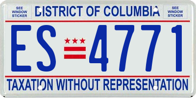 DC license plate ES4771