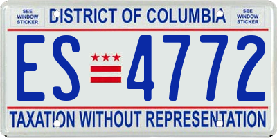 DC license plate ES4772