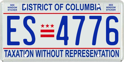 DC license plate ES4776