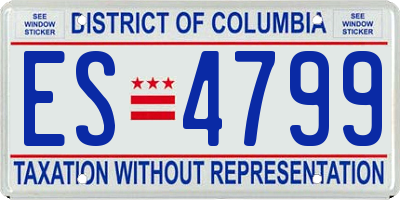 DC license plate ES4799