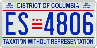 DC license plate ES4806