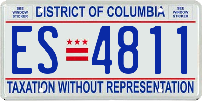 DC license plate ES4811