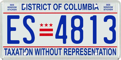 DC license plate ES4813