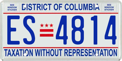 DC license plate ES4814