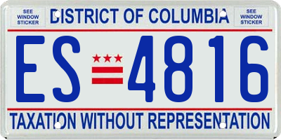 DC license plate ES4816