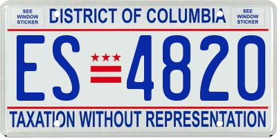 DC license plate ES4820