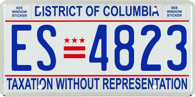 DC license plate ES4823