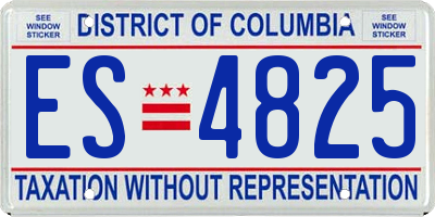 DC license plate ES4825
