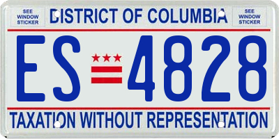 DC license plate ES4828