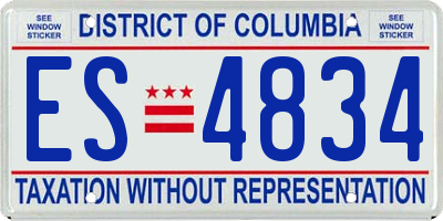 DC license plate ES4834
