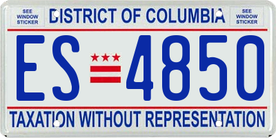 DC license plate ES4850