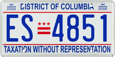 DC license plate ES4851