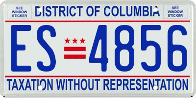 DC license plate ES4856
