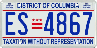 DC license plate ES4867