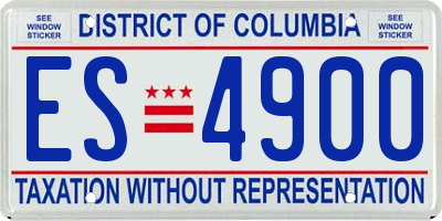 DC license plate ES4900