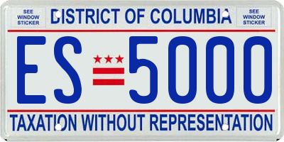 DC license plate ES5000