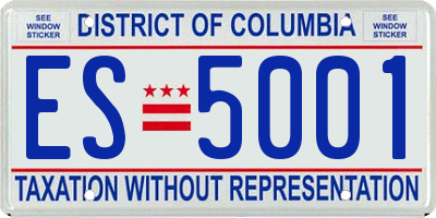 DC license plate ES5001