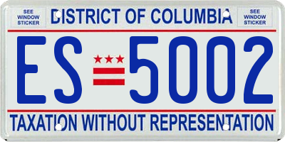 DC license plate ES5002