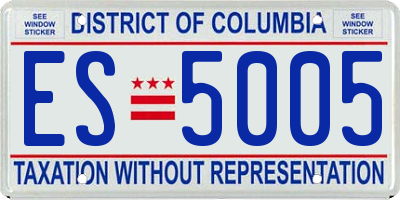 DC license plate ES5005