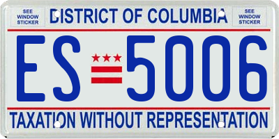 DC license plate ES5006