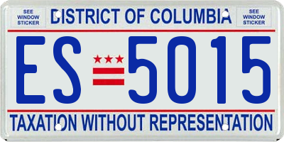DC license plate ES5015