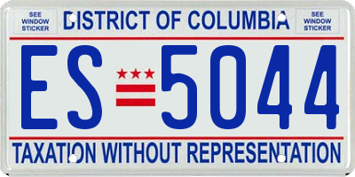 DC license plate ES5044