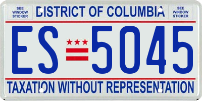DC license plate ES5045
