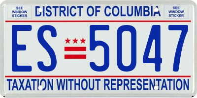 DC license plate ES5047