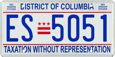 DC license plate ES5051