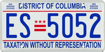 DC license plate ES5052