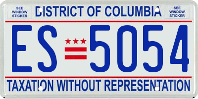 DC license plate ES5054