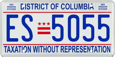 DC license plate ES5055