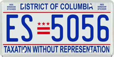 DC license plate ES5056