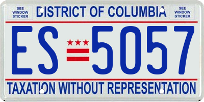 DC license plate ES5057