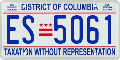 DC license plate ES5061