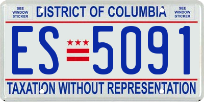 DC license plate ES5091